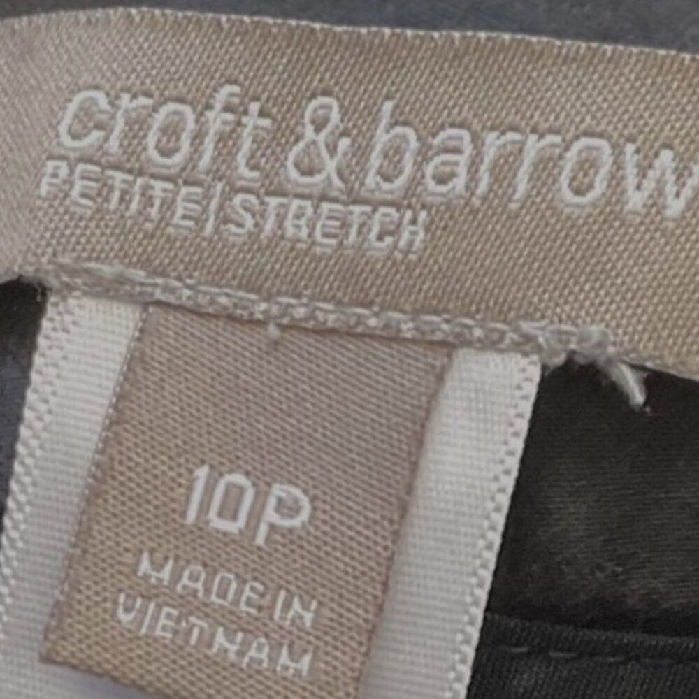 Croft & Barrow Black Petite Stretch Capri Pants Size 10P - Picture 9 of 9